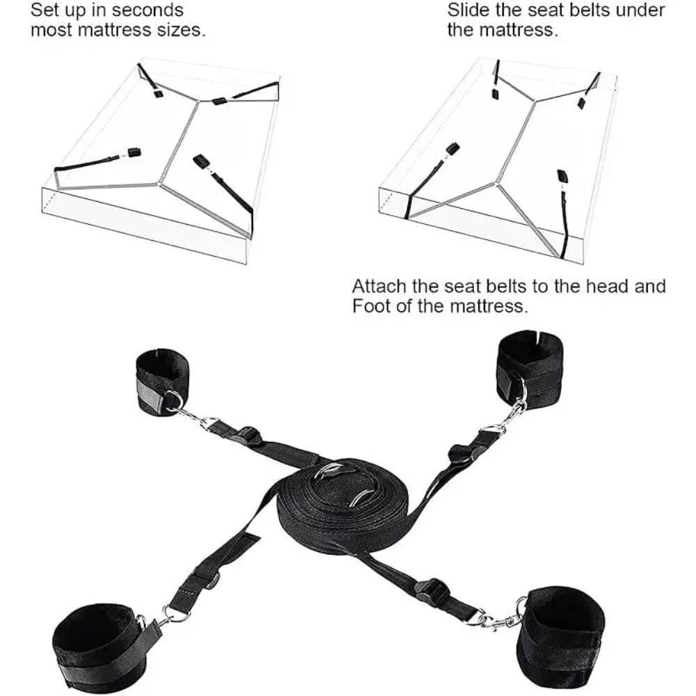 Passionate Play Kit - BDSM Bed Restraint Set