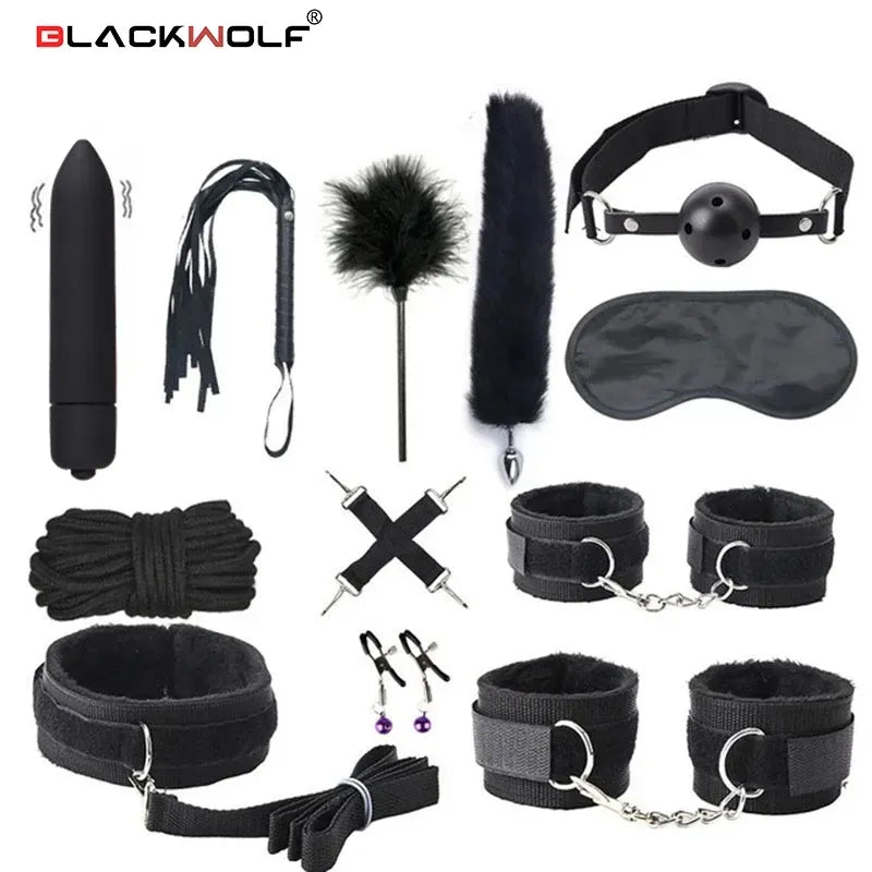 Passionate Playtime Set - Leather BDSM Pleasure Kit